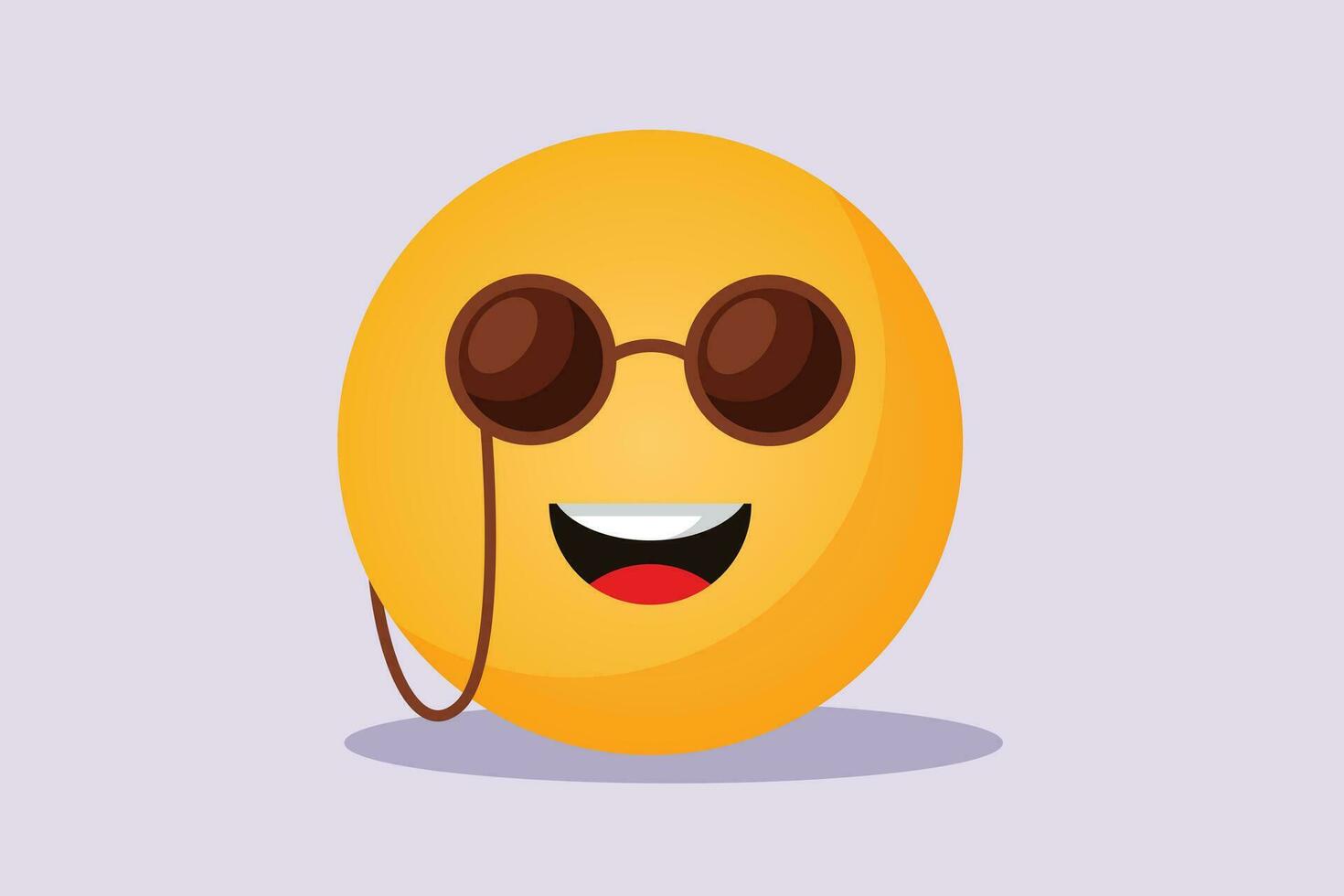Facial expressions concept. Emoji character. Colored flat vector illustration isolated.