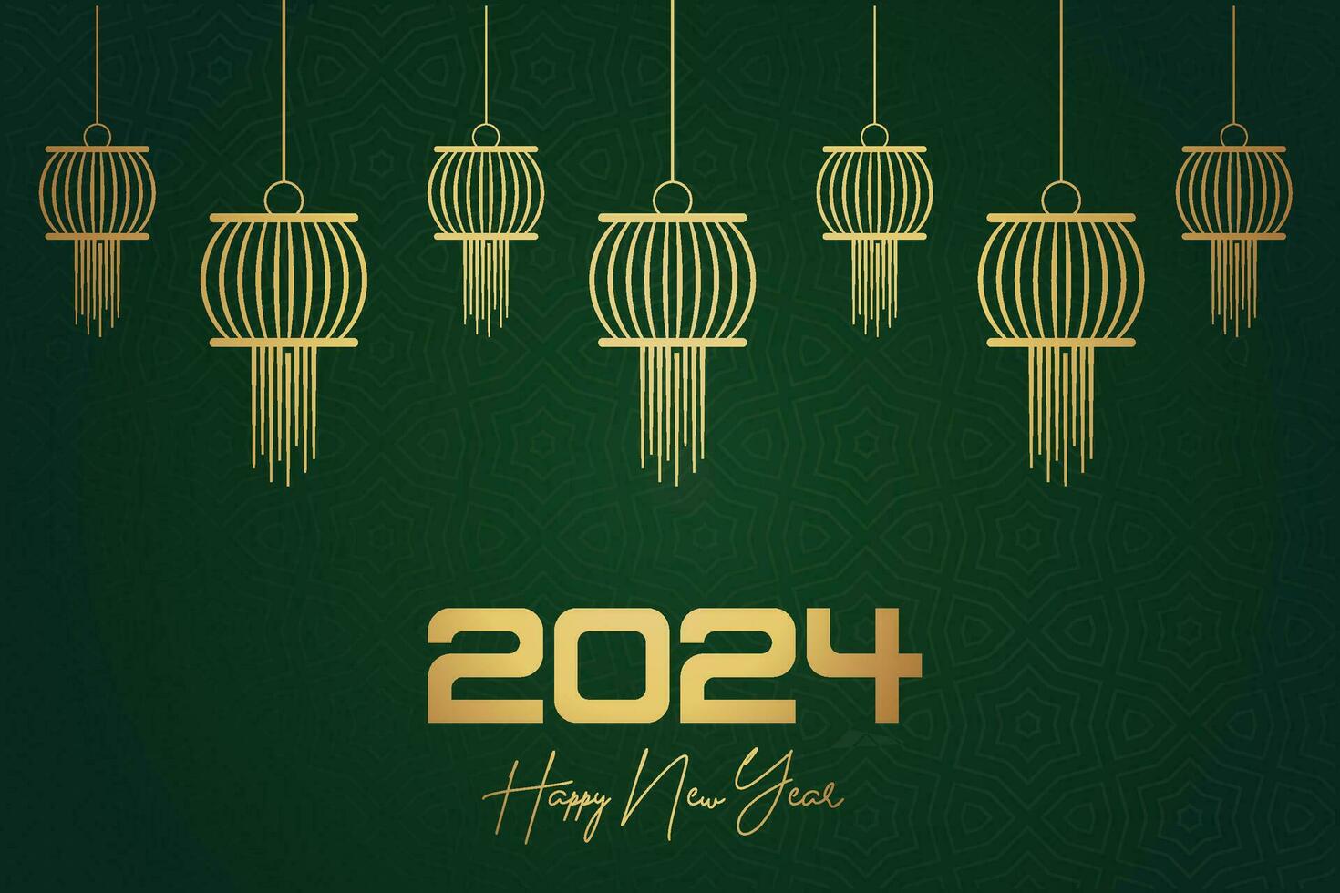 Chinese Lunar New Year festival 2024 celebration, Happy New Year background decorative elements. vector