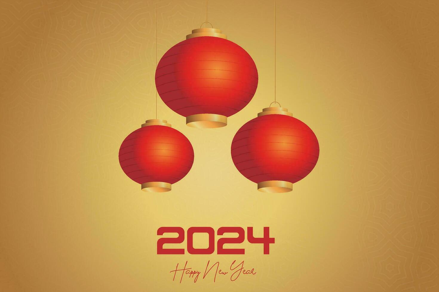 Chinese Lunar New Year festival 2024 celebration, Happy New Year background decorative elements. vector