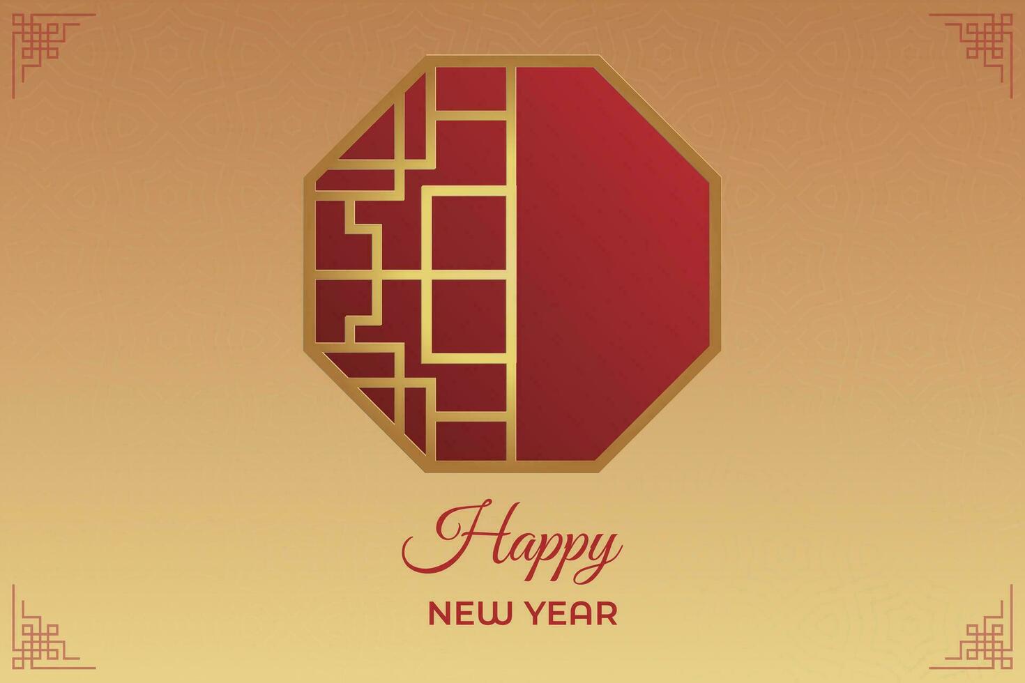 Chinese Lunar New Year festival 2024 celebration, Happy New Year background decorative elements. vector