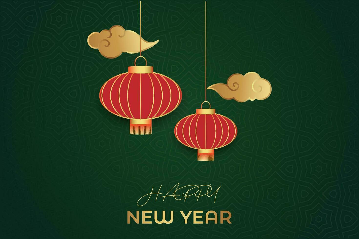 Chinese Lunar New Year festival 2024 celebration, Happy New Year background decorative elements. vector