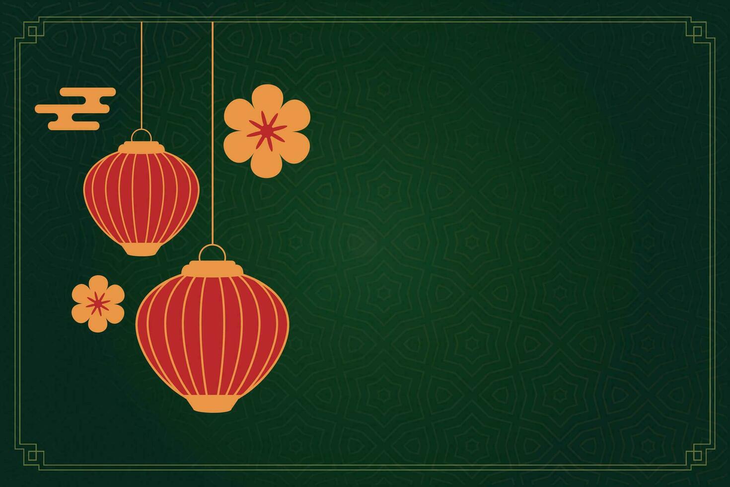 Chinese Lunar New Year festival 2024 celebration, Happy New Year background decorative elements. vector