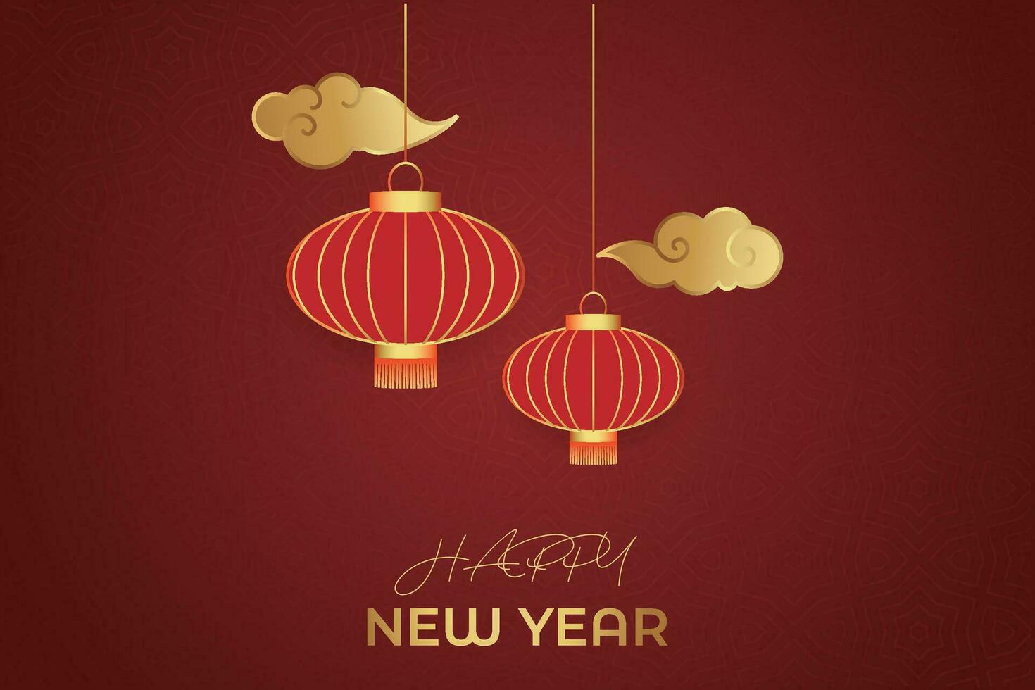 Chinese Lunar New Year festival 2024 celebration, Happy New Year background decorative elements. vector