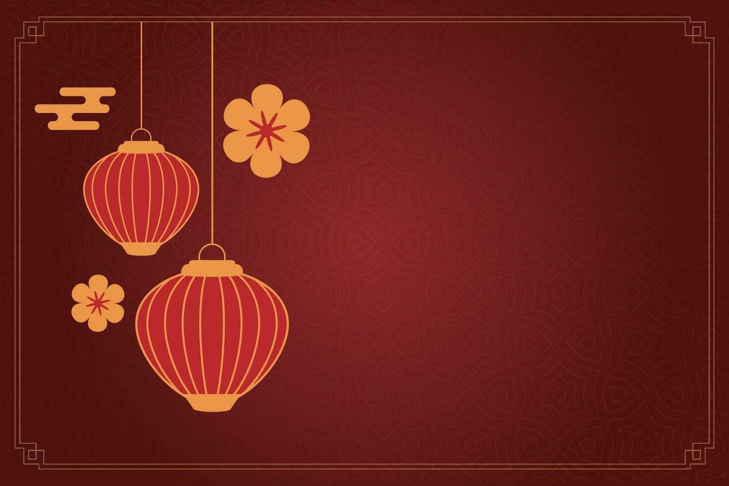 Chinese Lunar New Year festival 2024 celebration, Happy New Year background decorative elements. vector