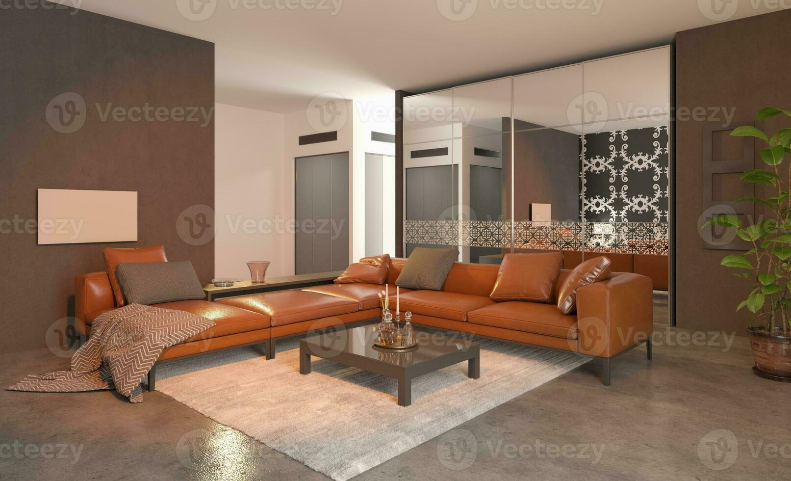 Project of a studio apartment with a modern style. photo