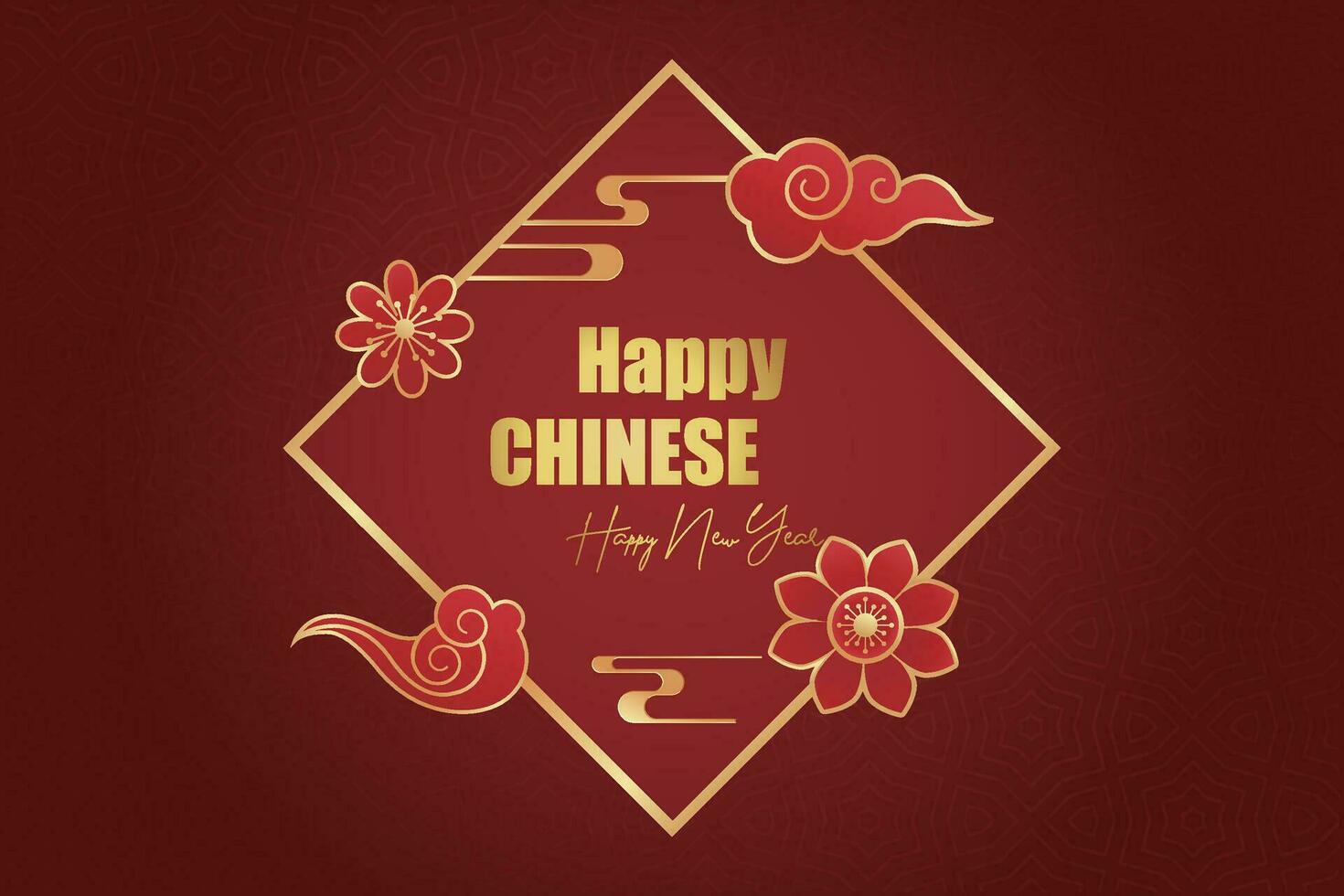 Chinese Lunar New Year festival 2024 celebration, Happy New Year background decorative elements. vector