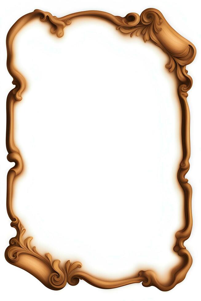 AI generated Old Border Frame Illustration Copy Space Area photo