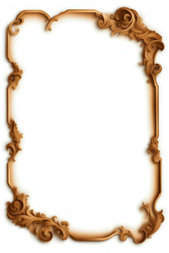 AI generated Old Border Frame Illustration Copy Space Area photo