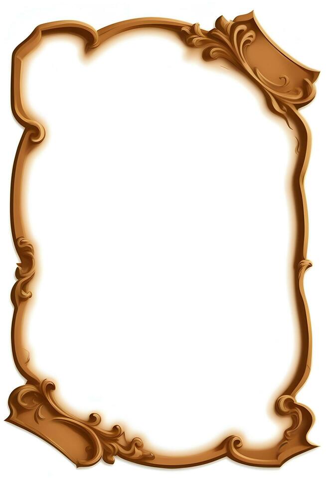 AI generated Old Border Frame Illustration Copy Space Area photo