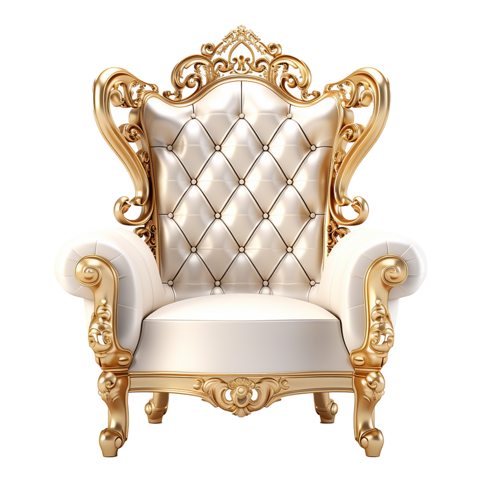 AI generated Sofa chair in 3d rendering chair isolated on transparent background png
