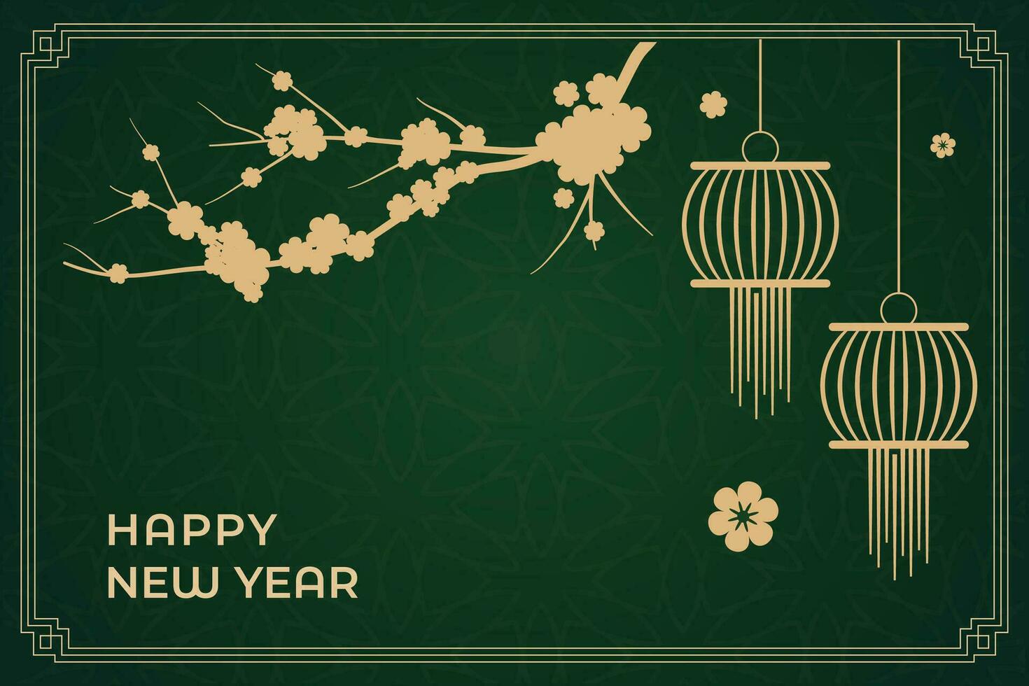 Chinese Lunar New Year festival 2024 celebration, Happy New Year background decorative elements. vector