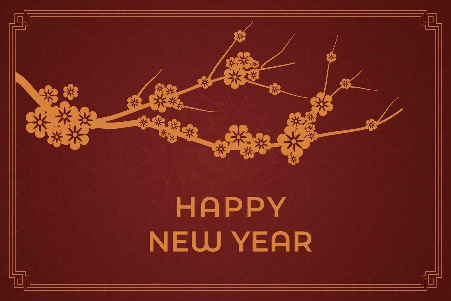 Chinese Lunar New Year festival 2024 celebration, Happy New Year background decorative elements. vector