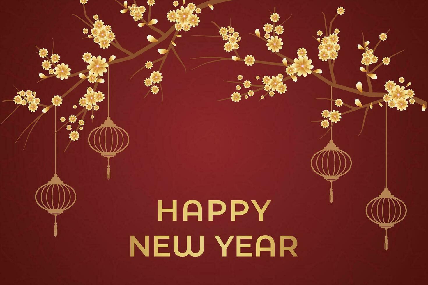 Chinese Lunar New Year festival 2024 celebration, Happy New Year background decorative elements. vector