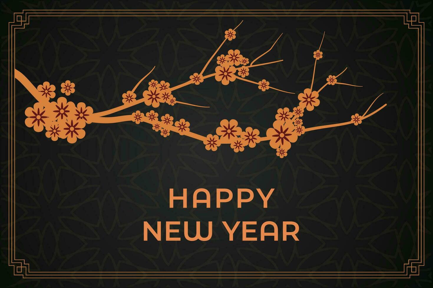 Chinese Lunar New Year festival 2024 celebration, Happy New Year background decorative elements. vector