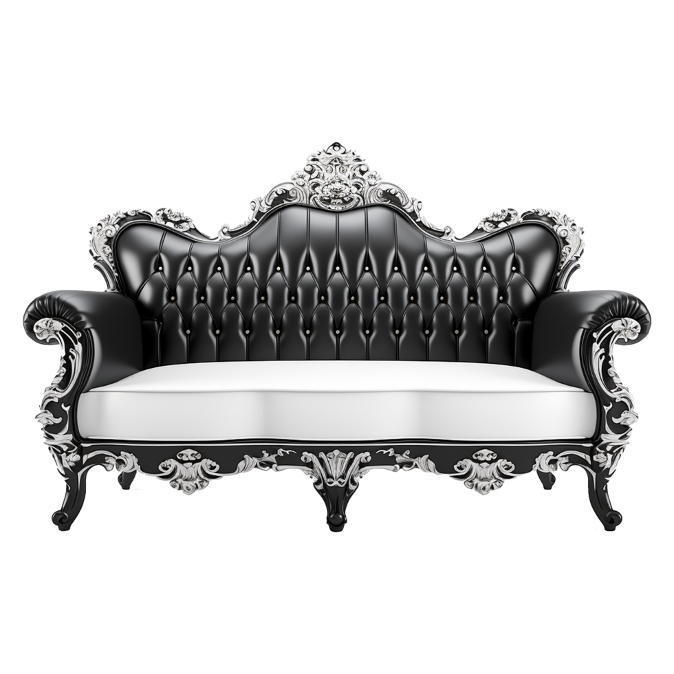 AI generated Sofa chair in 3d rendering chair isolated on transparent background png