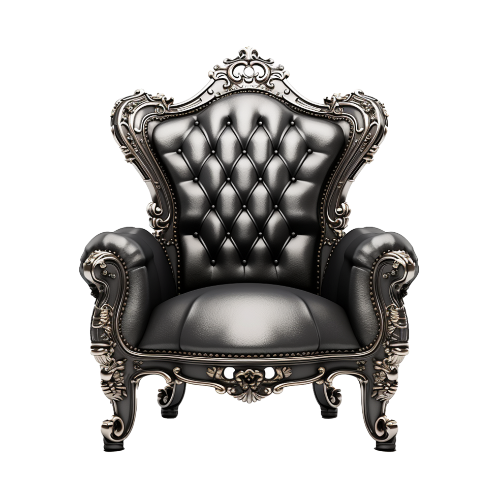 AI generated Sofa chair in 3d rendering chair isolated on transparent background png