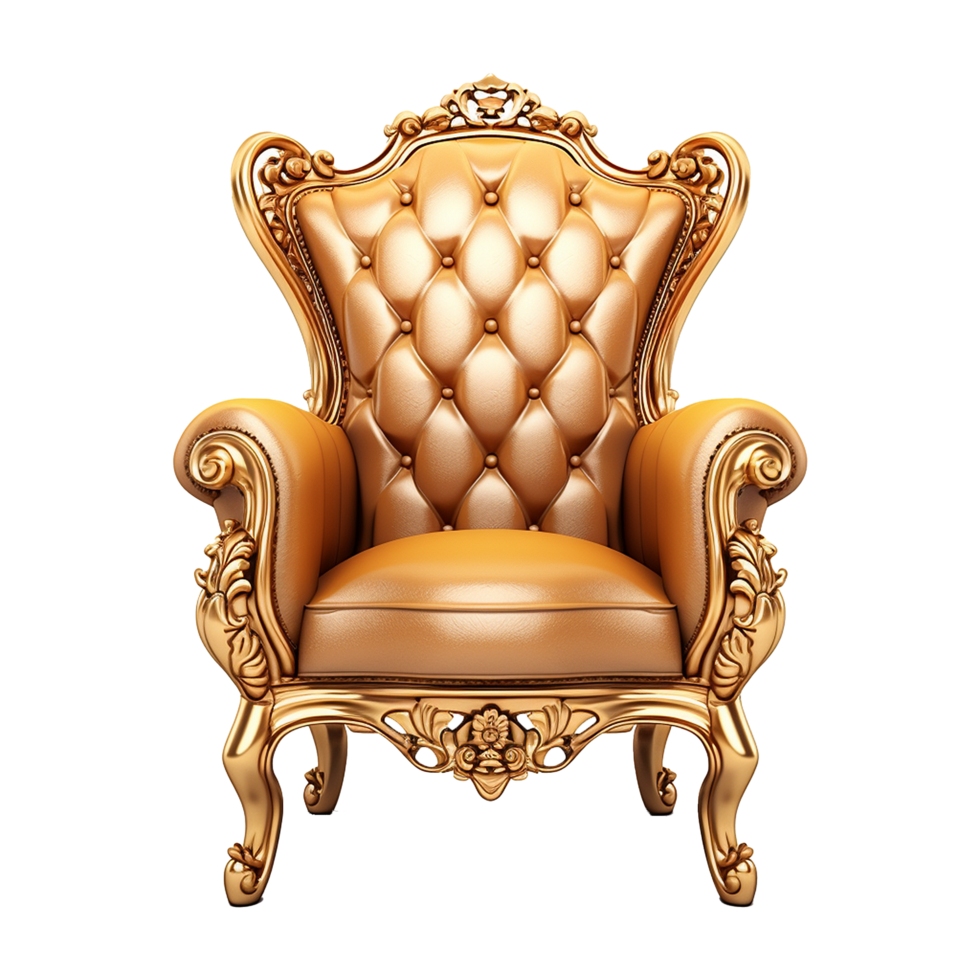 AI generated Sofa chair in 3d rendering chair isolated on transparent background png