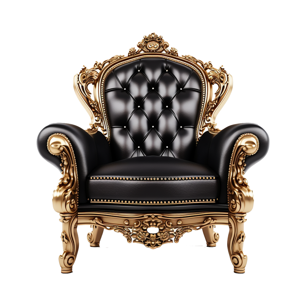AI generated Sofa chair in 3d rendering chair isolated on transparent background png