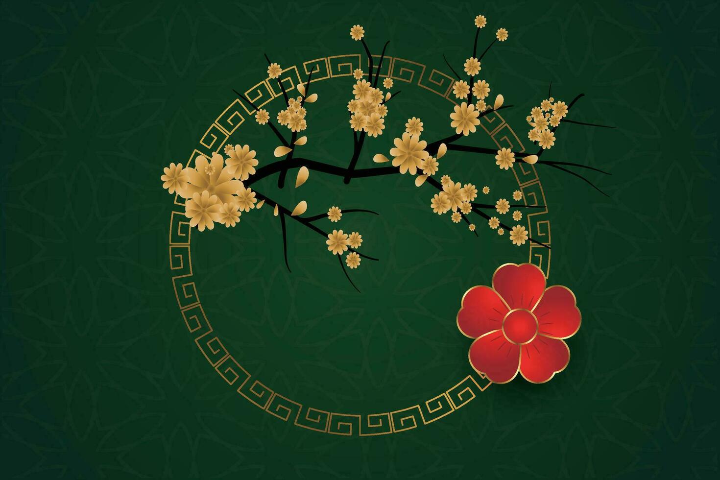 Chinese Lunar New Year festival 2024 celebration, Happy New Year background decorative elements. vector