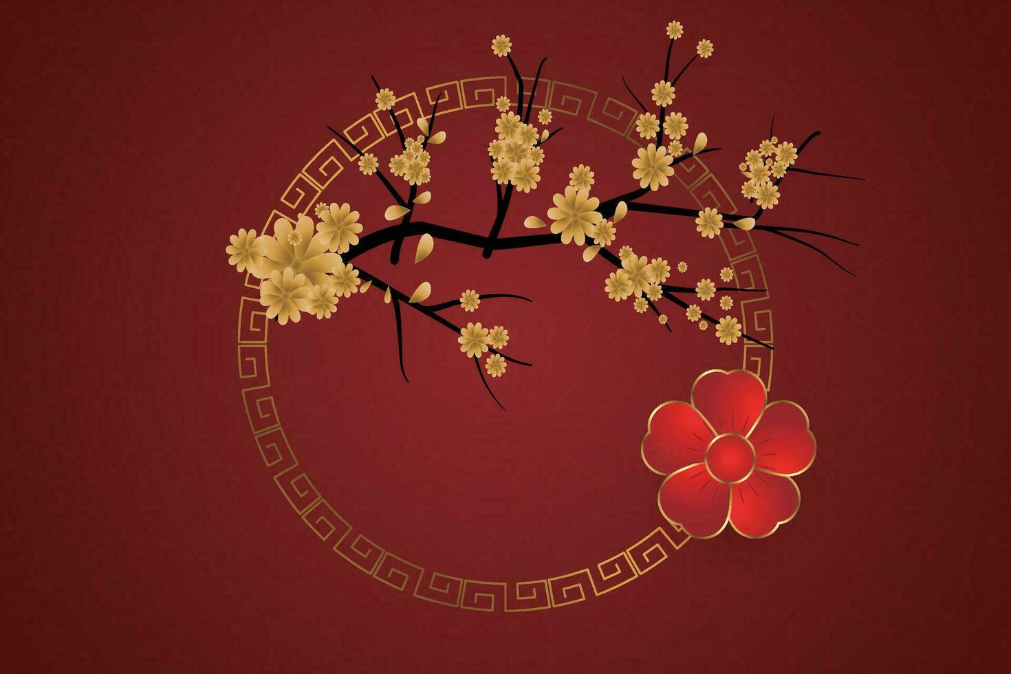 Chinese Lunar New Year festival 2024 celebration, Happy New Year background decorative elements. vector