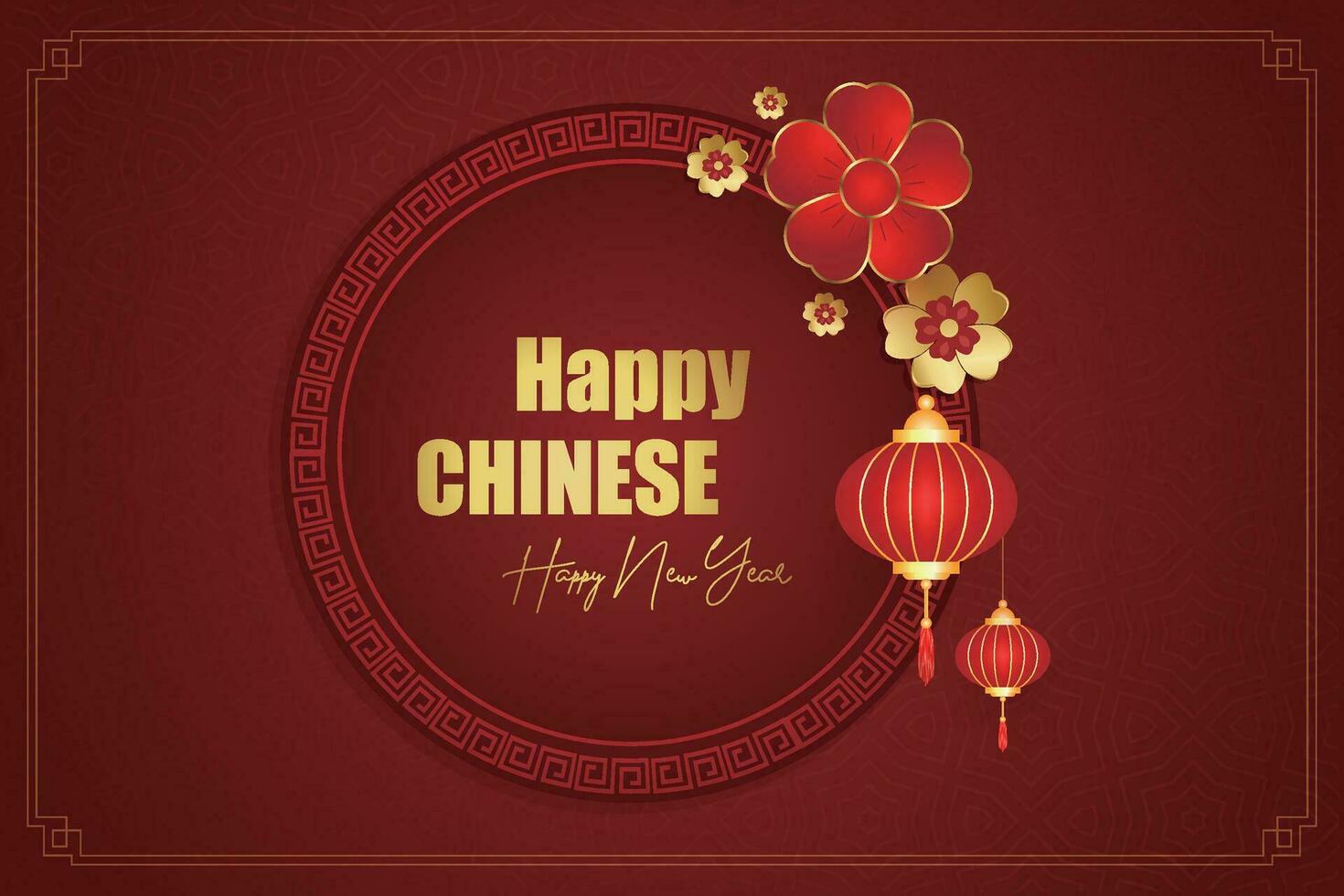 Chinese Lunar New Year festival 2024 celebration, Happy New Year background decorative elements. vector