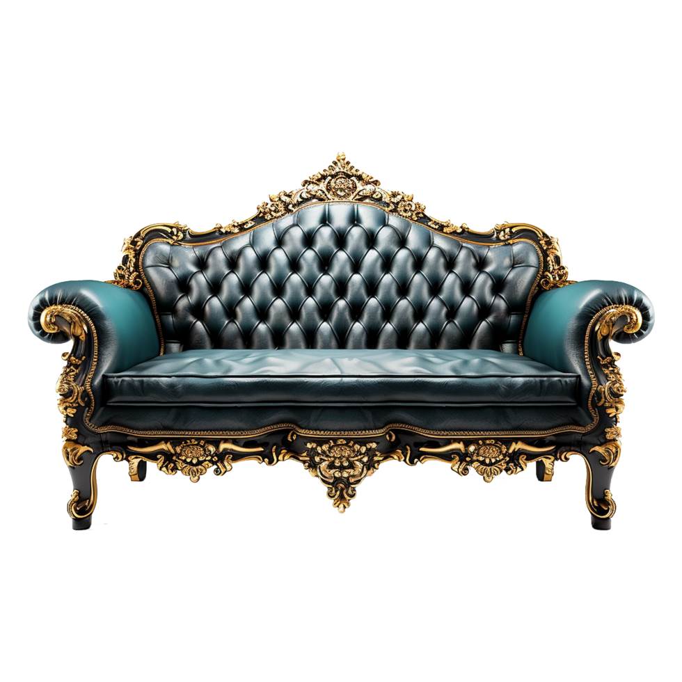 AI generated Sofa chair in 3d rendering chair isolated on transparent background png