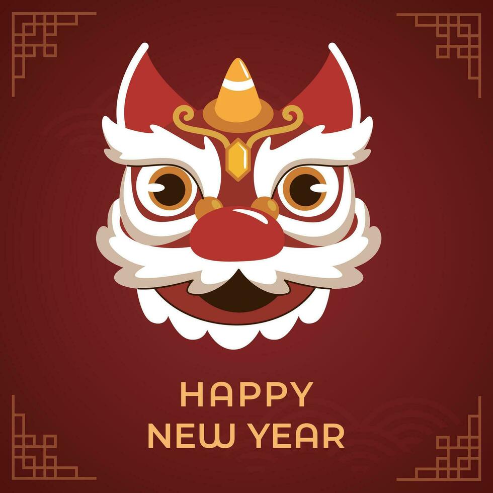 Chinese Lunar New Year festival 2024 celebration, Happy New Year background decorative elements. vector