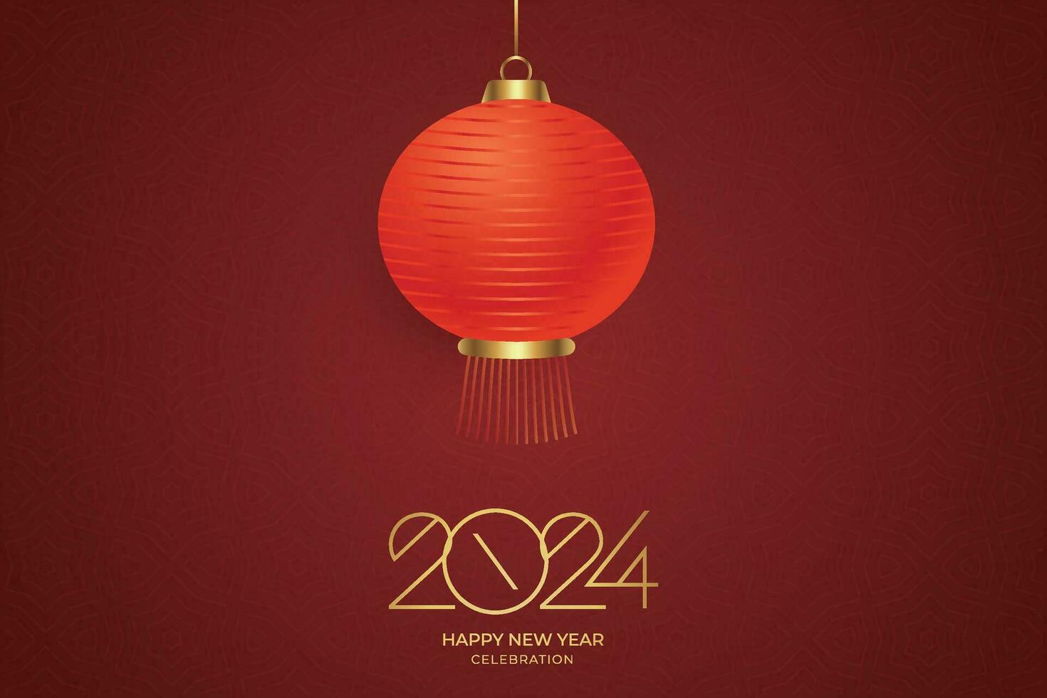 Chinese Lunar New Year festival 2024 celebration, Happy New Year background decorative elements. vector