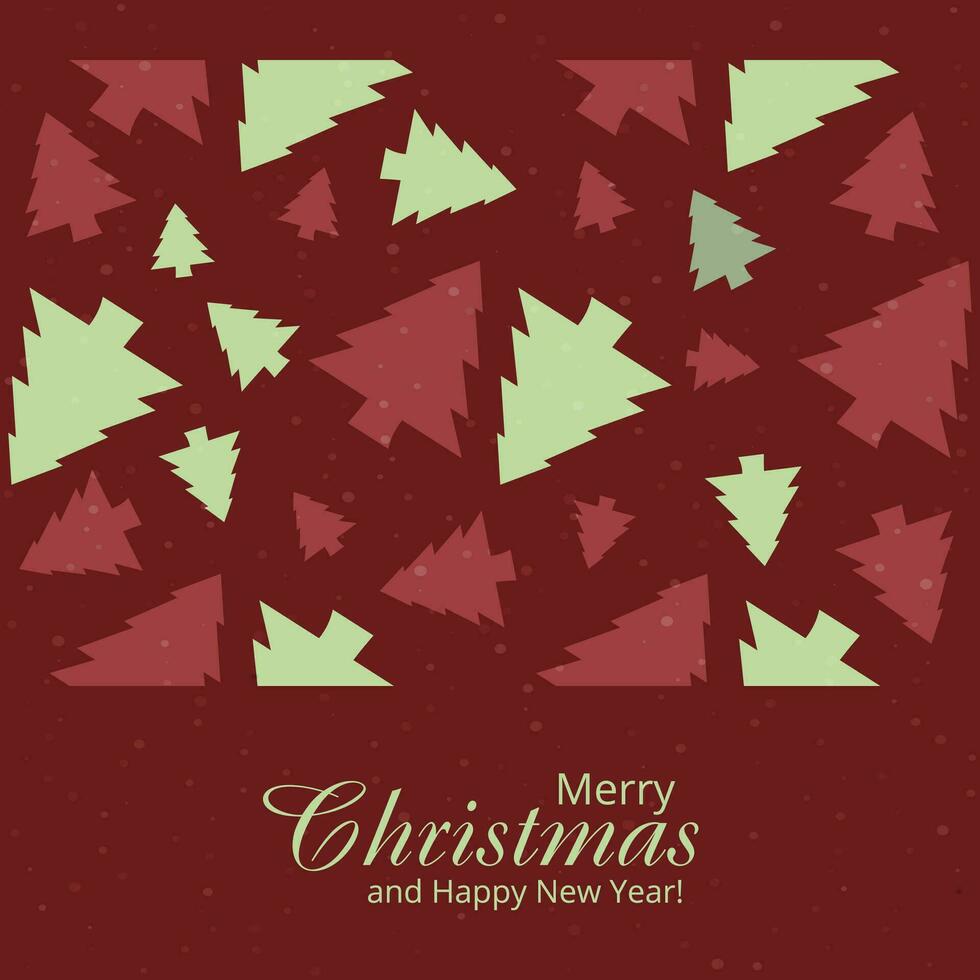 Merry Christmas background and Christmas tree graphic vector elements stacked with elements