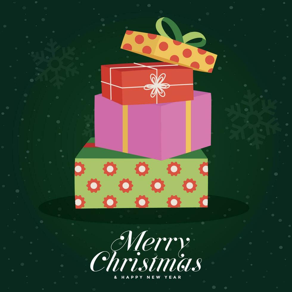 Merry Christmas background and Christmas tree graphic vector elements stacked with elements