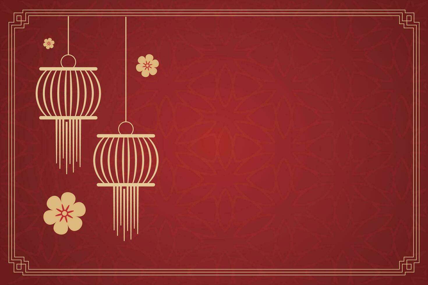 Chinese Lunar New Year festival 2024 celebration, Happy New Year background decorative elements. vector