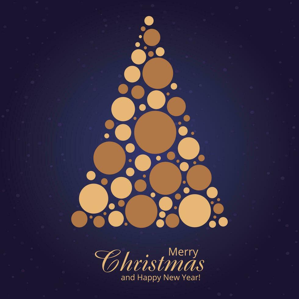 Merry Christmas background and Christmas tree graphic vector elements stacked with elements