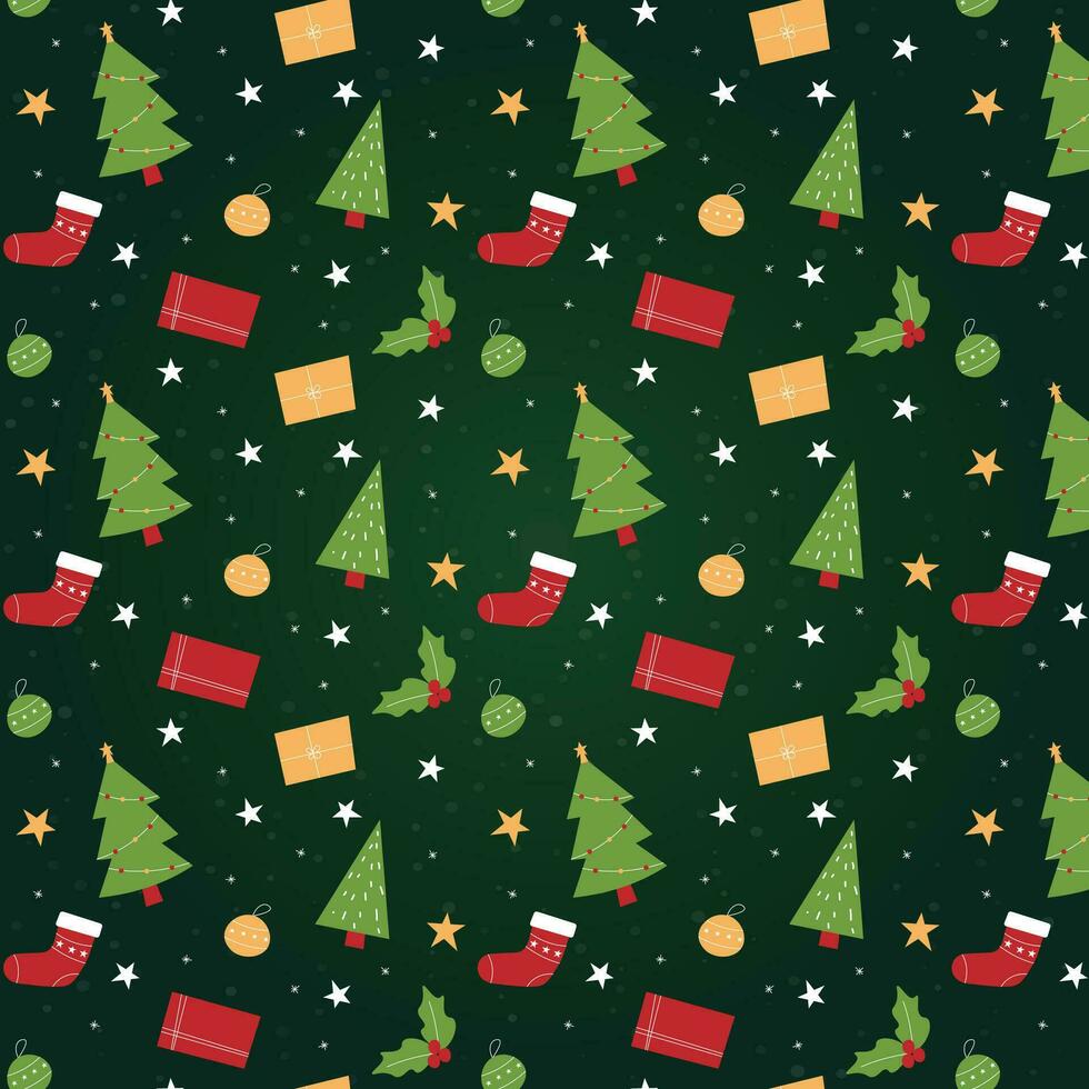 Merry Christmas background and Christmas tree graphic vector elements stacked with elements