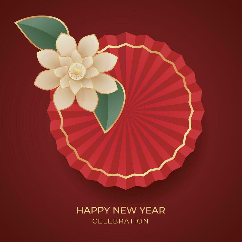 Chinese Lunar New Year festival 2024 celebration, Happy New Year background decorative elements. vector