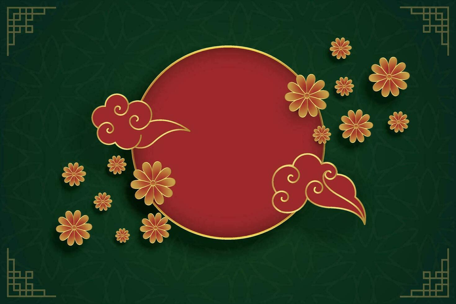 Chinese Lunar New Year festival 2024 celebration, Happy New Year background decorative elements. vector