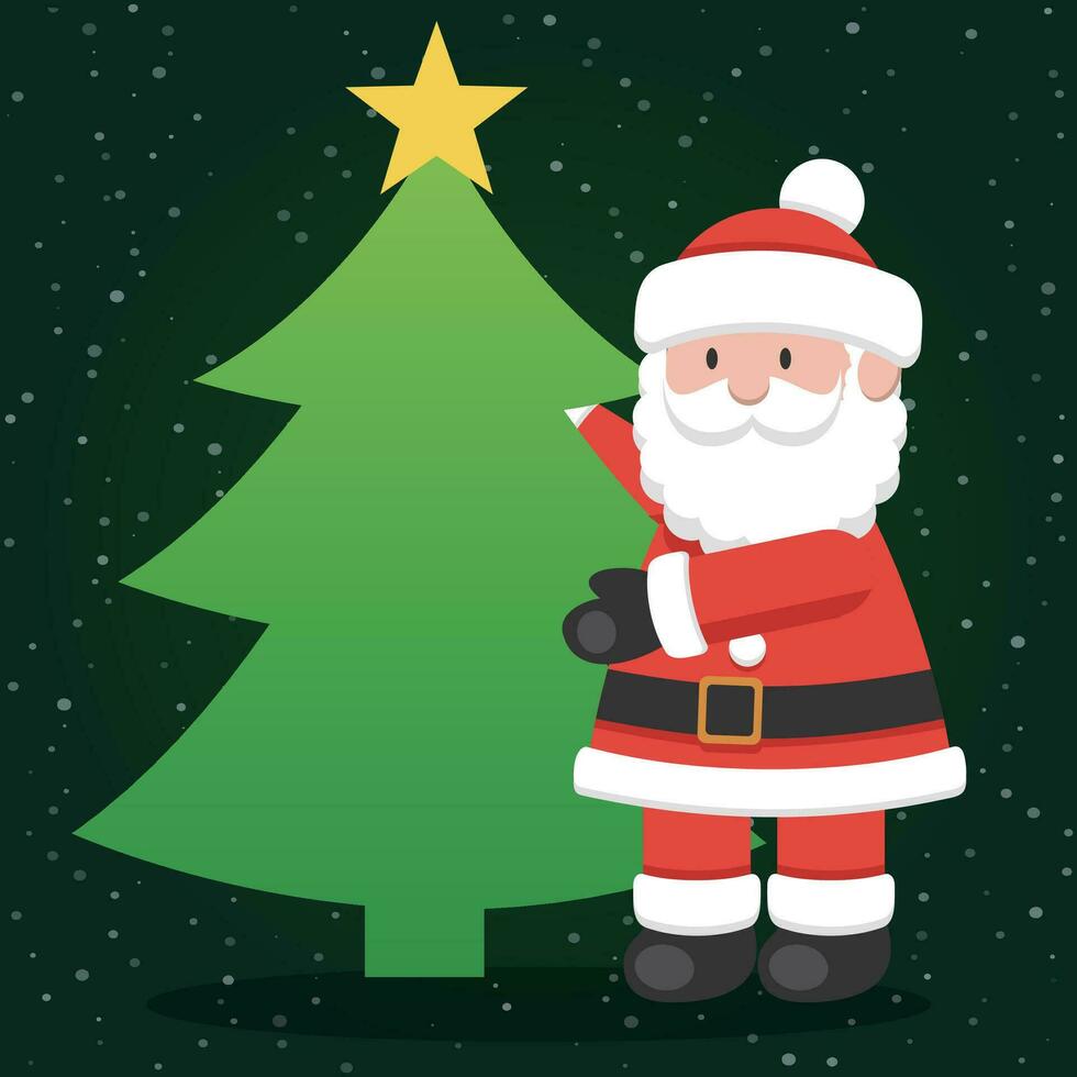 Merry Christmas background and Christmas tree graphic vector elements stacked with elements