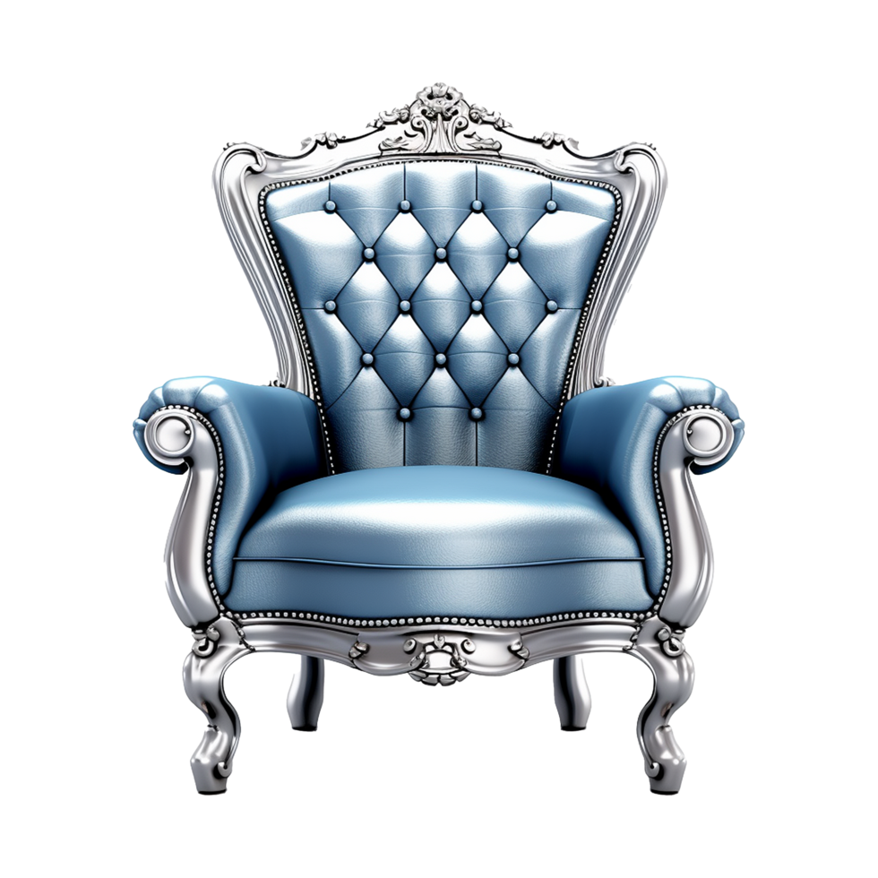 AI generated Sofa chair in 3d rendering chair isolated on transparent background png