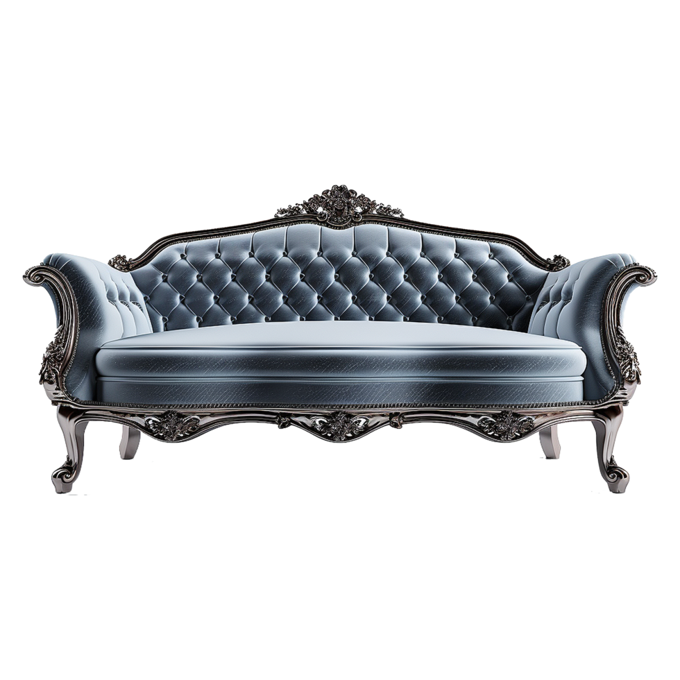 AI generated Sofa chair in 3d rendering chair isolated on transparent background png