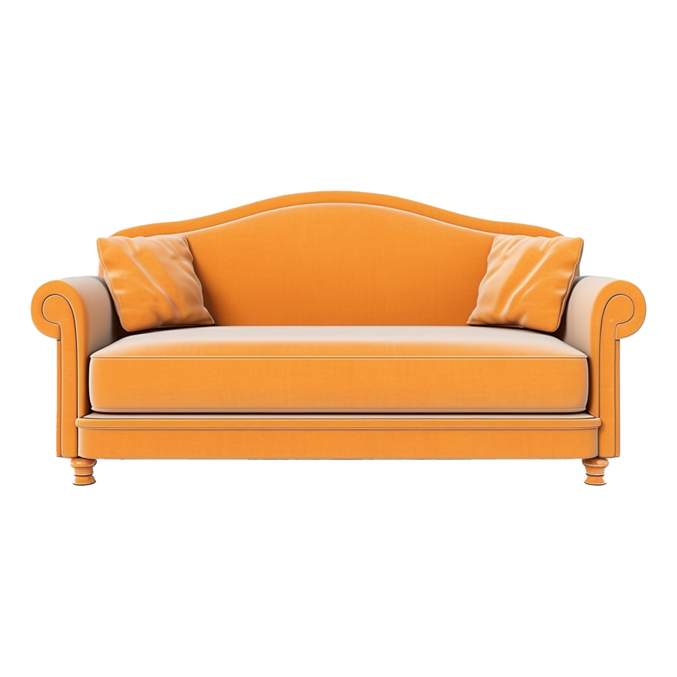AI generated Sofa chair in 3d rendering chair isolated on transparent background png