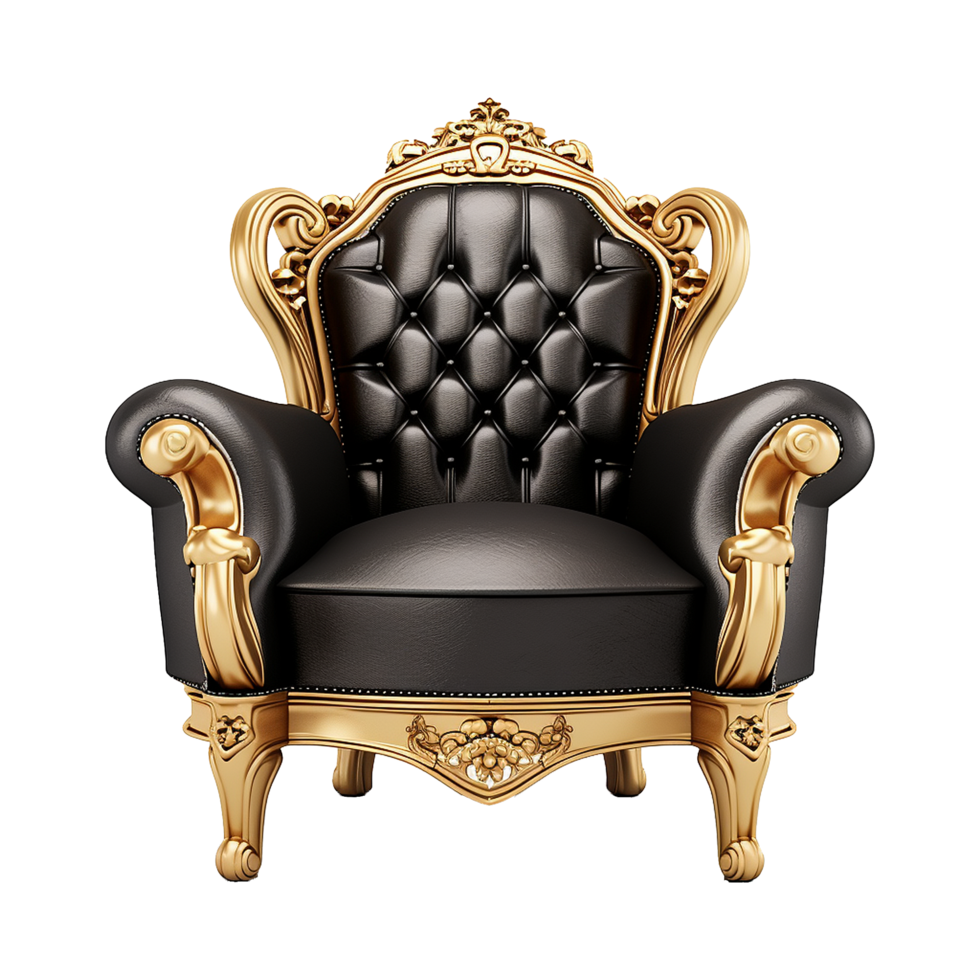 AI generated Sofa chair in 3d rendering chair isolated on transparent background png