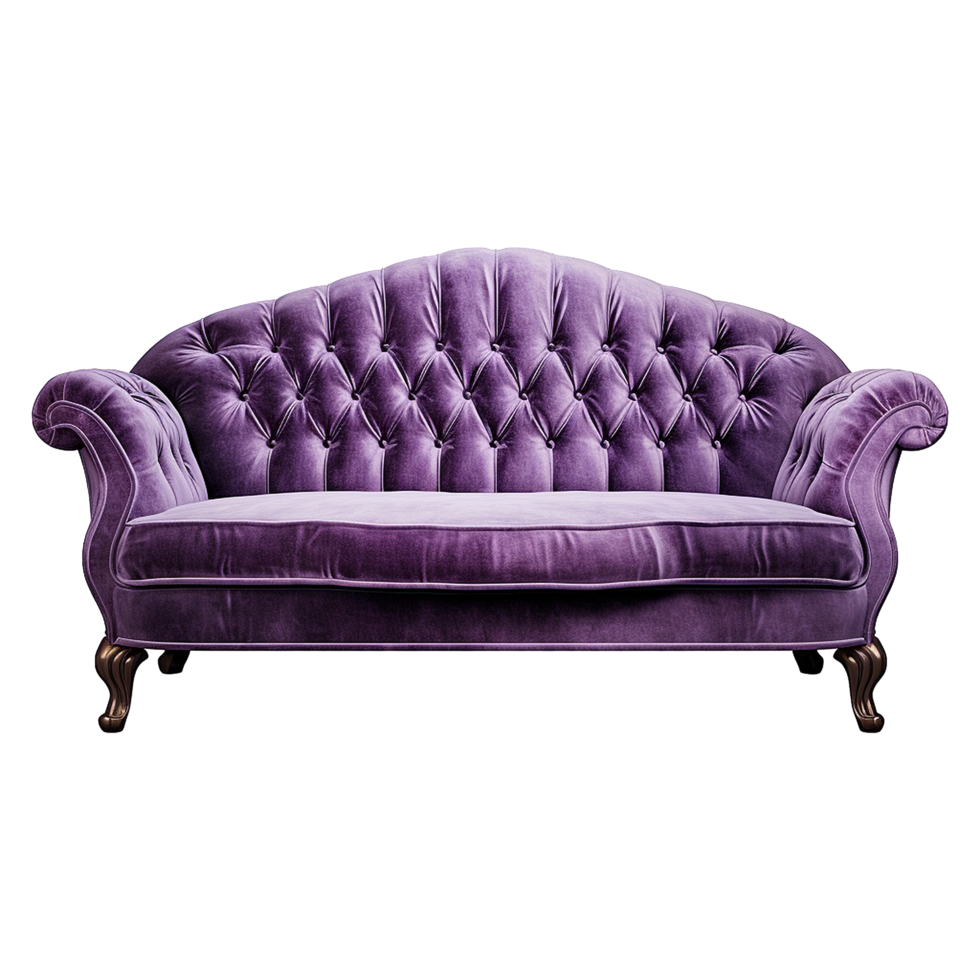 AI generated Sofa chair in 3d rendering chair isolated on transparent background png
