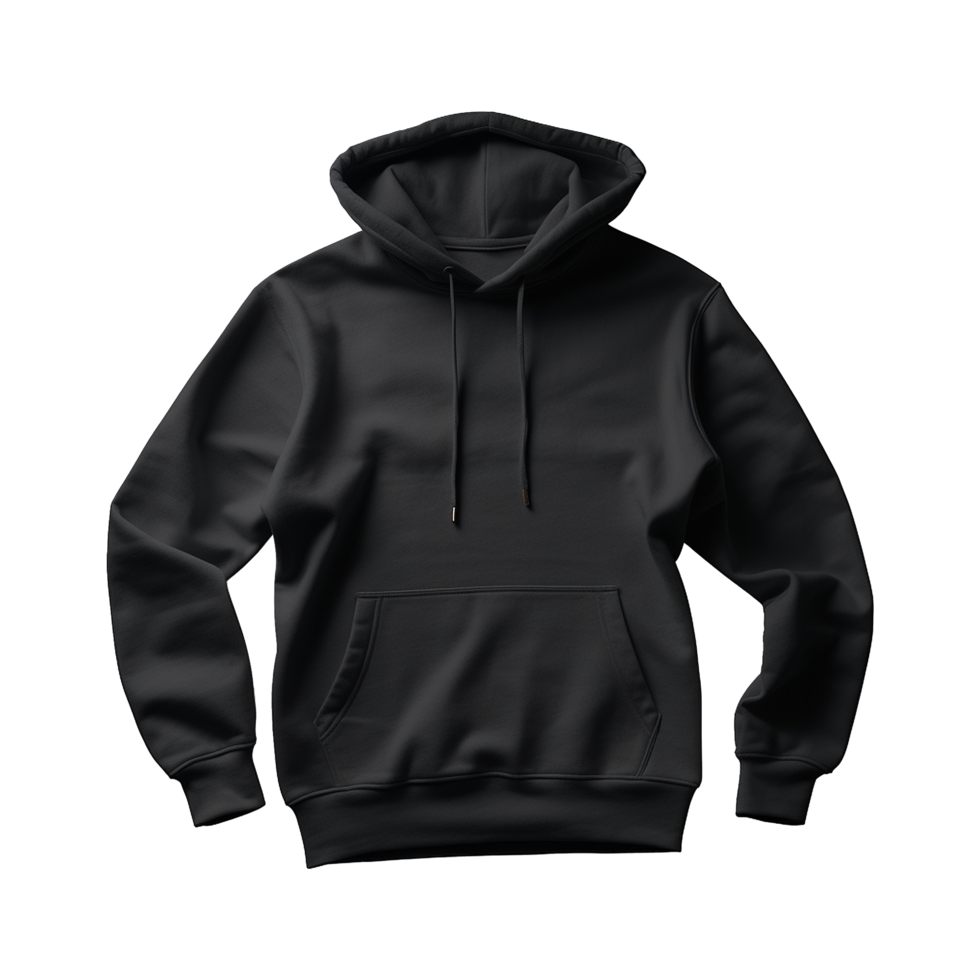 AI generated Black hoodie isolated on transparent background png