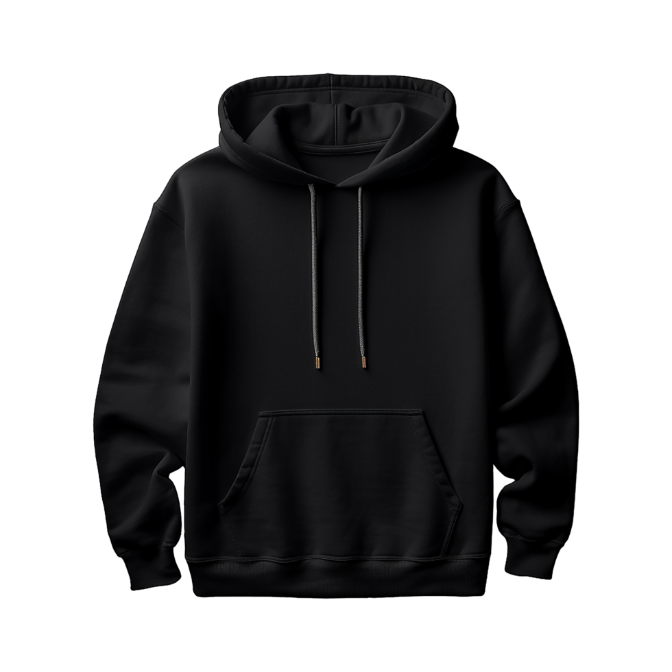 AI generated Black hoodie isolated on transparent background png