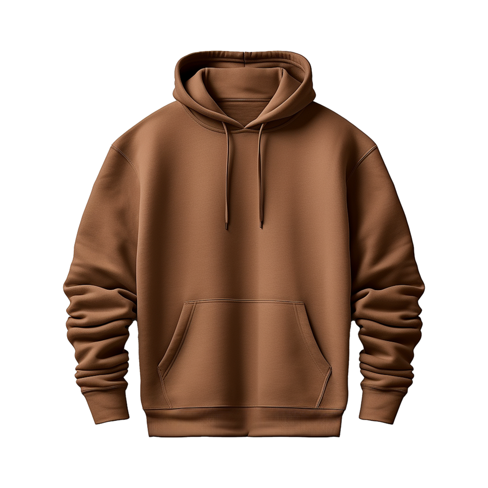 AI generated Brown hoodie isolated on transparent background png