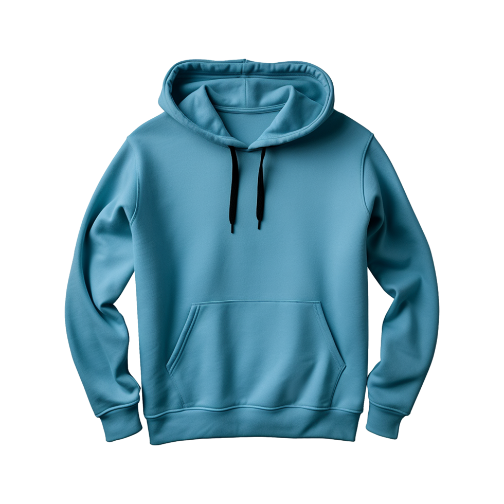 AI generated Blue hoodie isolated on transparent background png