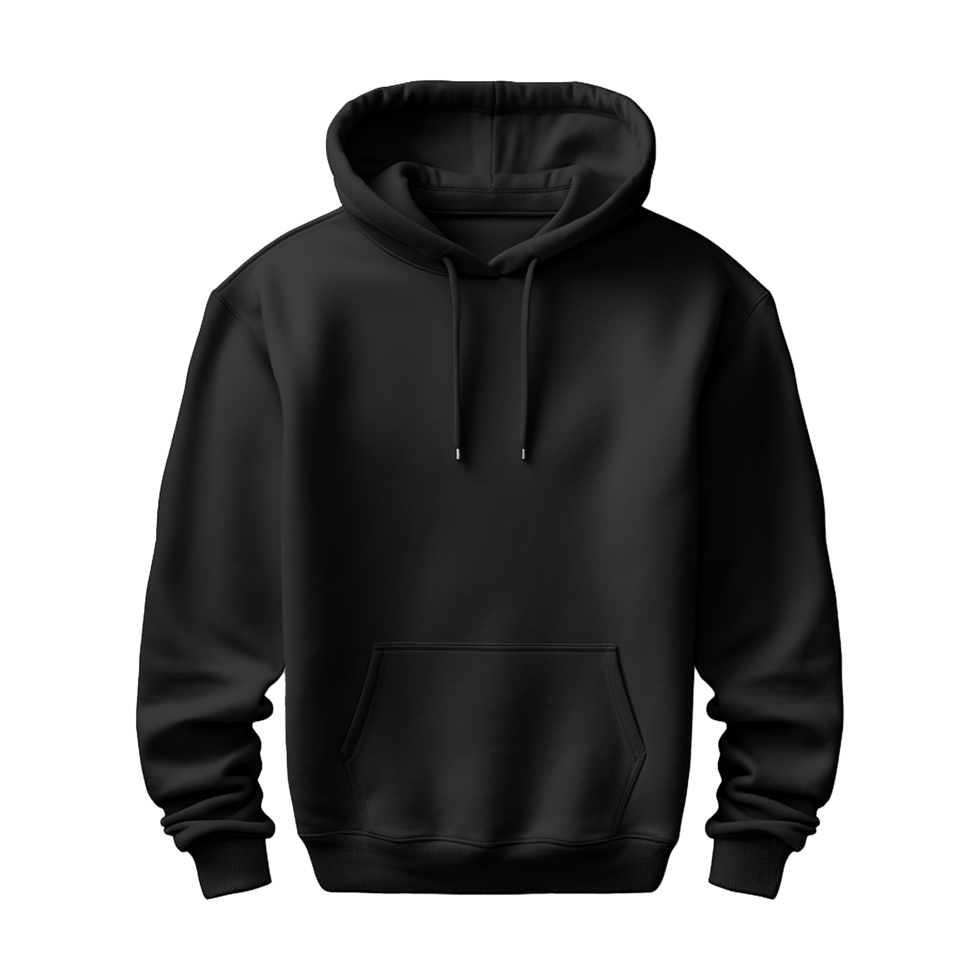 AI generated Black hoodie isolated on transparent background png