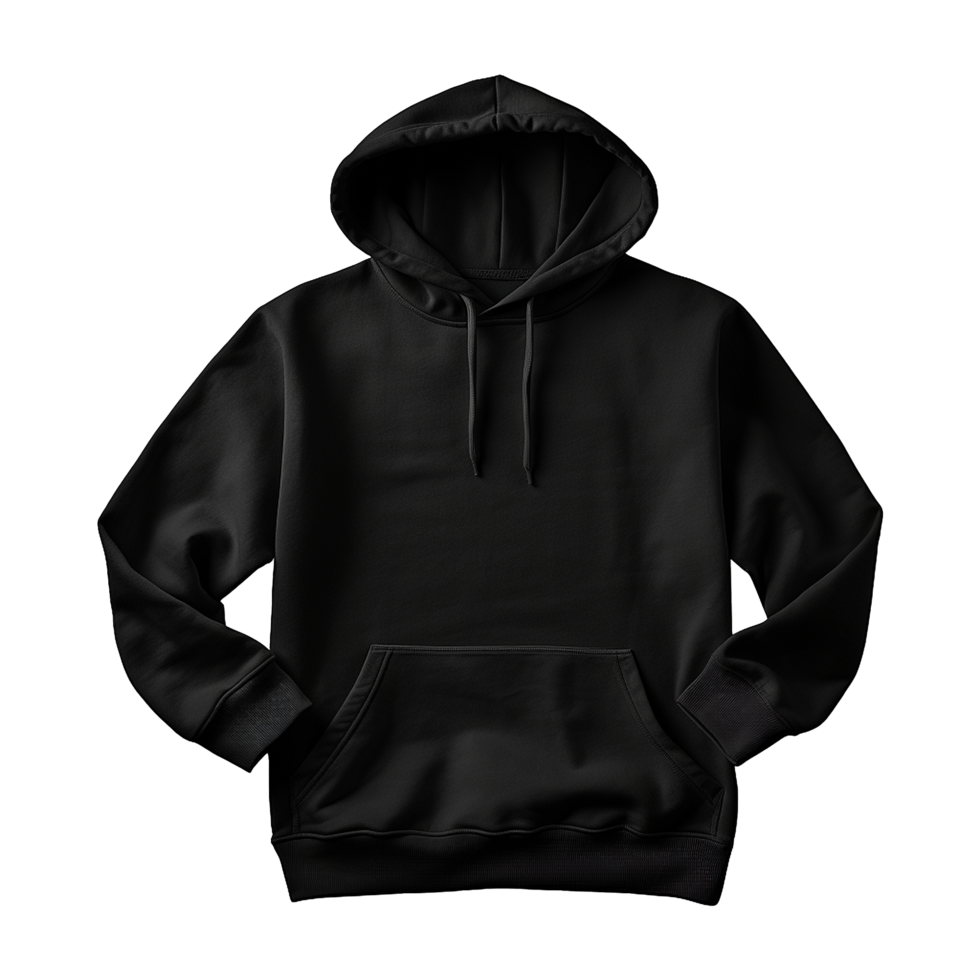 AI generated Black hoodie isolated on transparent background png