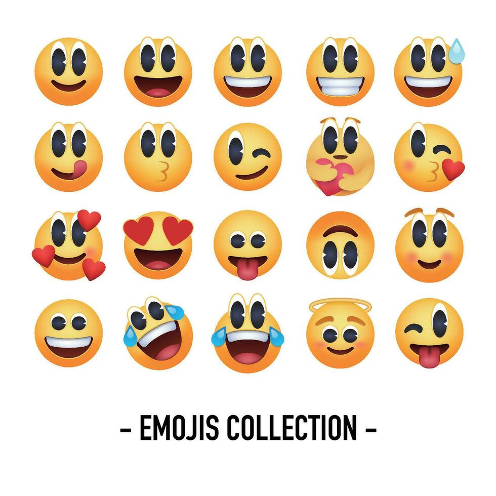 emoji collection - emojis collection vector