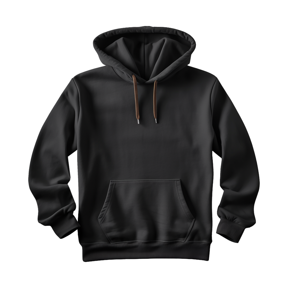 AI generated Black hoodie isolated on transparent background png