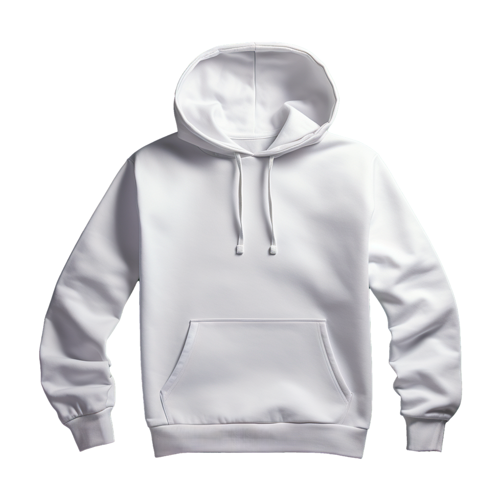 AI generated White hoodie isolated on transparent background png